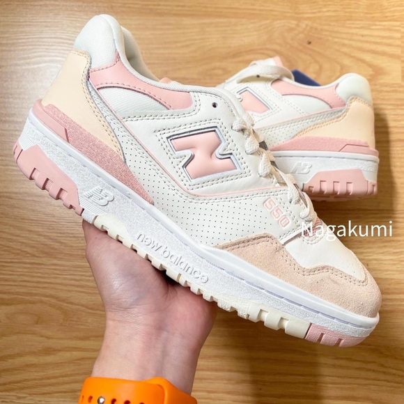 🌸🌼 new balance 550 white pink retro classic shoes - Picture 1 of 4